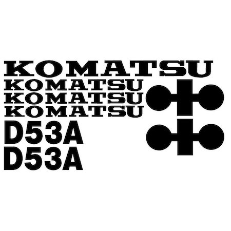 Aftermarket D53A Decal Set for Komatsu Dozer KOMD53ADECALSET